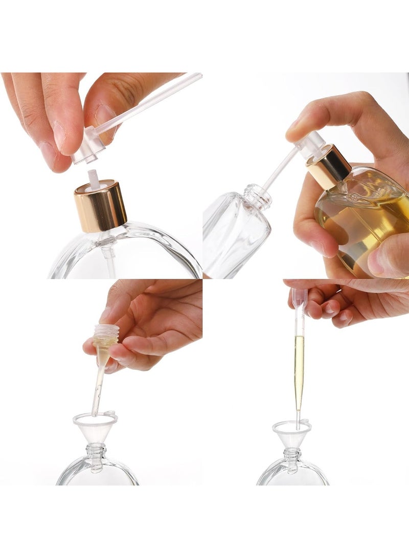 CLENEA 6 Pack Refillable Spray Perfume Bottle,  Empty Glass Clear Atomizer Bottles, Travel Size Perfume Refill Bottle, Refreshing, Breathing Spray - Image 3